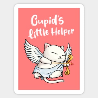 Cupid's Little Helper Cat Sticker